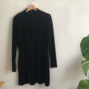 Vintage Y2K 2000s My Michelle Purple Velvet Long Sleeve Dress